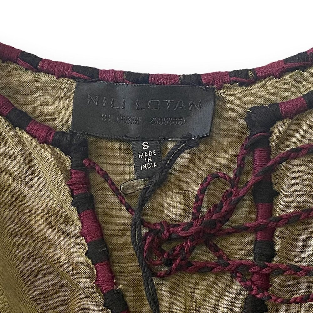 Nili Lotan Valencia Dress, Army Green, Size S, New with tag - Picture 14 of 16